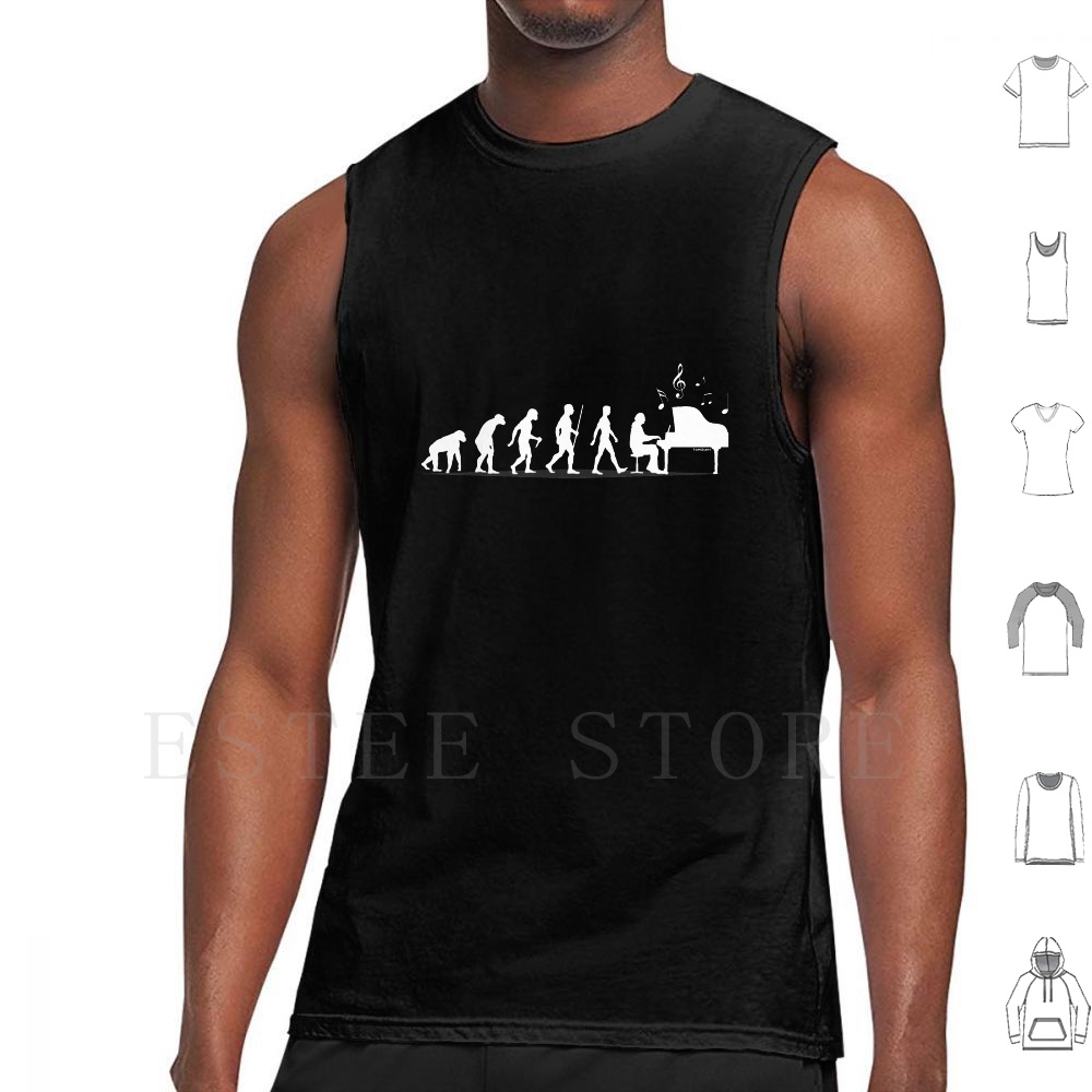 The History Of Musical Instrument - Piano Evolution Tank Tops Weste Baumwolle